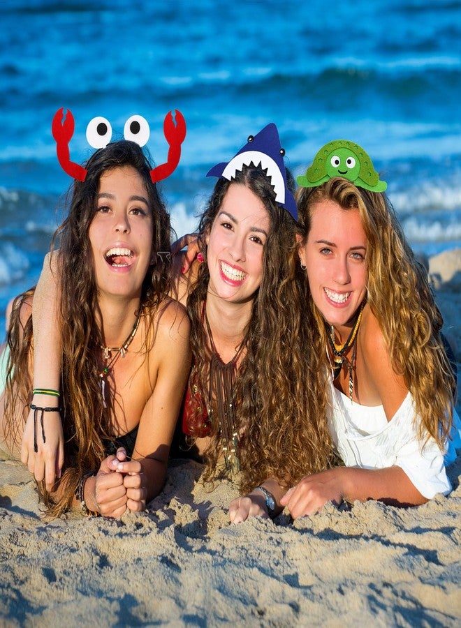 Acshio 12 Pack Sea Animal Party Headband, Felt Fabric Ocean Animals Hair Hoops, Sea Animals Decorations Hair Accessories for Beach Party Favors, Photo Props - Image 4